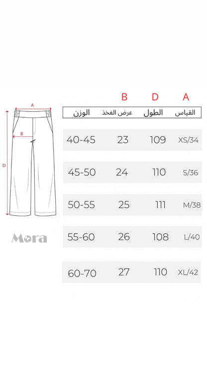 بنطرون جينز ازرق قالب طبيعي , واسع الساق