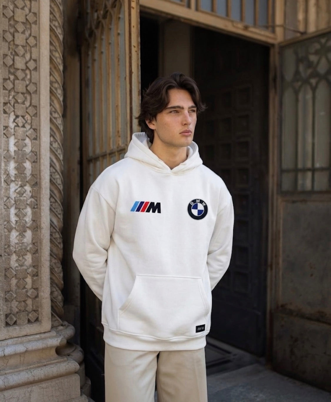 هودي Bmw ابيض قطني