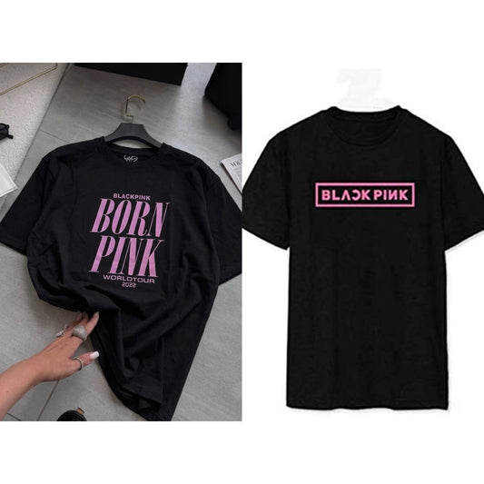 تيشيرتات فرقه Blackpink اسود موديلين, قالب طبيعي •
