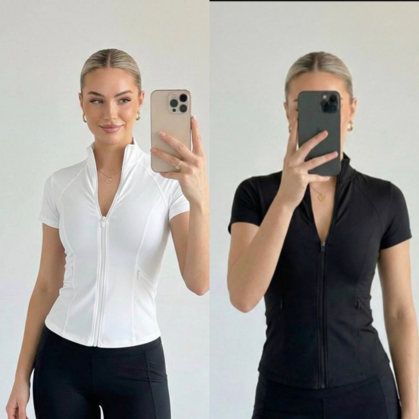 توب بناتي بلونين اسود وابيض