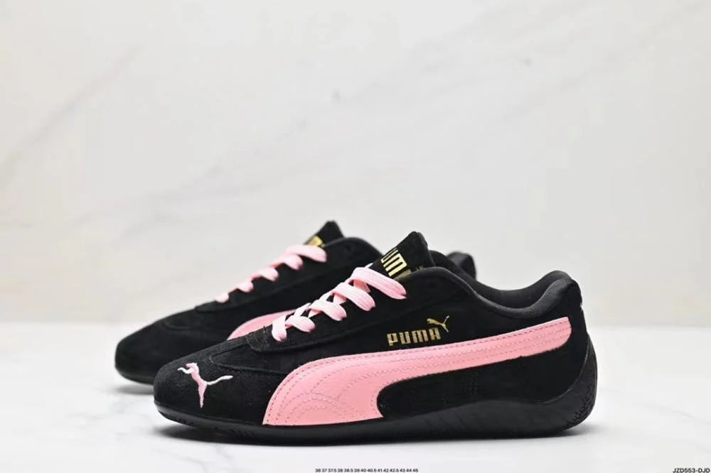 حذاء بوما شاموا اسود ووردي , قالب طبيعي (القياسات بين 36>40) - PUMA