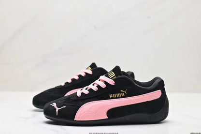 حذاء بوما شاموا اسود ووردي , قالب طبيعي (القياسات بين 36>40) - PUMA