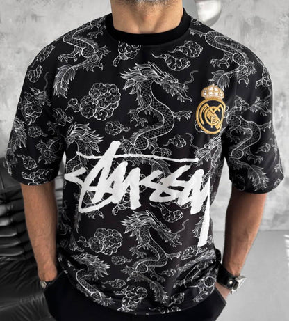 تيشيرت ريال مدريد اسود , قالب كبير ✅