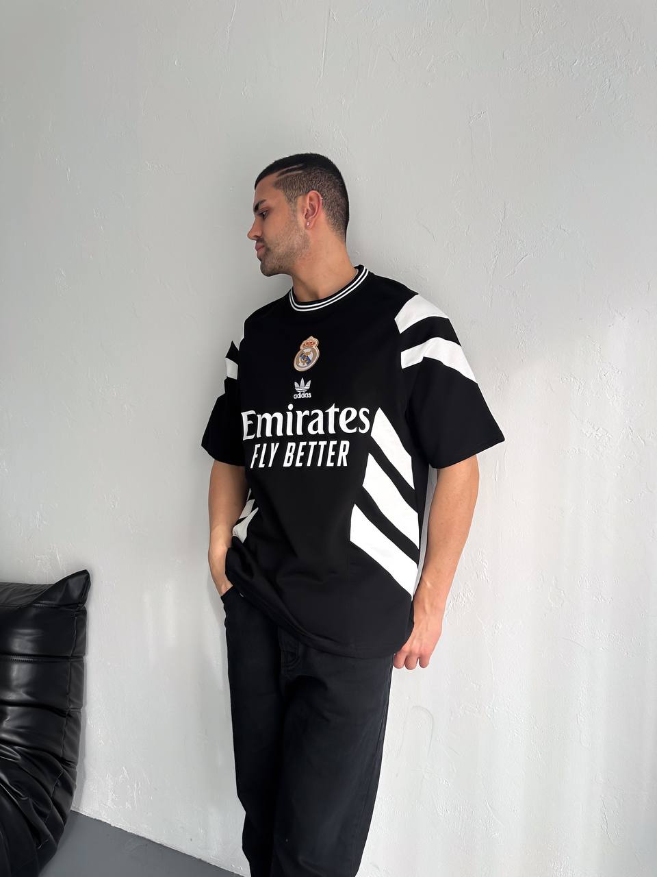 تيشيرت ريال مدريد اديداس فلاي بيتر اسود , قالب كبير✅