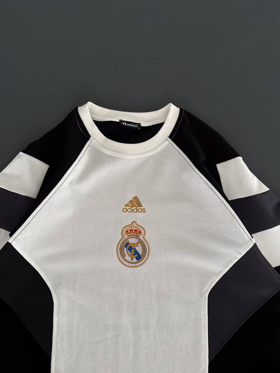 تيشيرت ريال مدريد ابيض واسود , قالب كبير✅