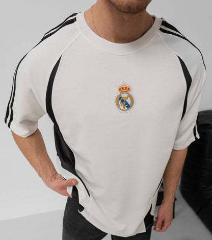 تيشيرت ريال مدريد تصميم دولفين ابيض ,قالب كبير✅