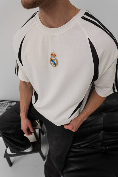 تيشيرت ريال مدريد تصميم دولفين ابيض ,قالب كبير✅