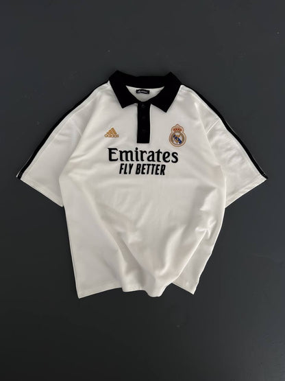 تيشيرت ريال مدريد ياخة ابيض اديداس , قالب كبير✅